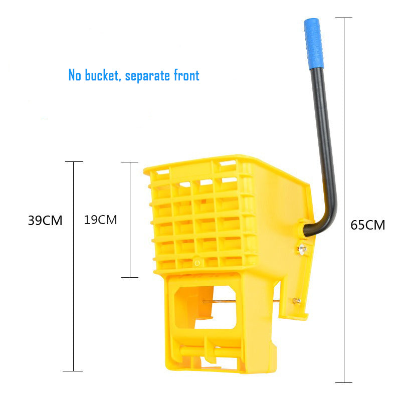 Side Press Wringer Combo Commercial Rectangular Mop Bucket on Wheels 35 Quart