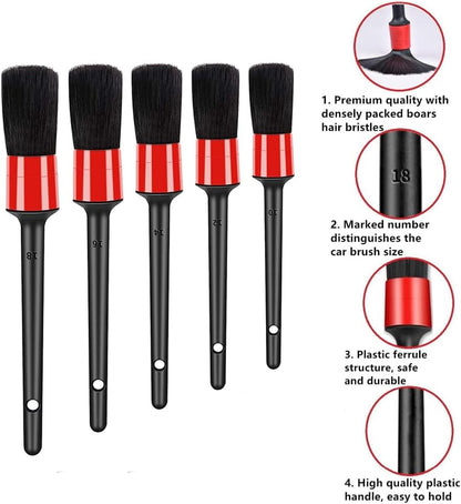 Auto Detailing Brush Set (5) Pen-shaped cleaning brush