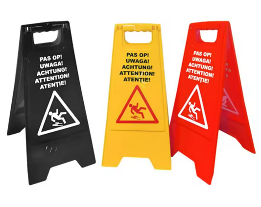 Customized color foldable PP safety caution board